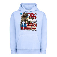 Pigment Grape Ice Red White Rawr Dinosaur T-Rex Urban Hoodie - LillyAllenDesigns