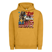 Pigment Peanut Butter Red White Rawr Dinosaur T-Rex Urban Hoodie - LillyAllenDesigns