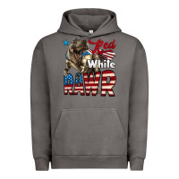 Pigment Tornado Red White Rawr Dinosaur T-Rex Urban Hoodie - LillyAllenDesigns