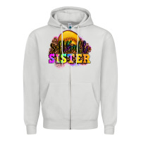 Dove Grey softball sister Zipper Hoodie - OliviaCreatesArt