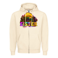 Sandshell softball sister Zipper Hoodie - OliviaCreatesArt