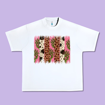 Cactus Leopard Cowhide Brush Stroke Urban Heavy Tee Designed By Artiststas