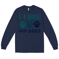 Navy i love my dogs Long Sleeve Tee - Bettercallsaul