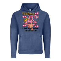 Vintage Denim birthday queen i dont get older i level up Vintage Hoodie - Artiststas
