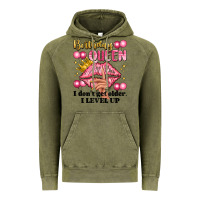 Vintage Olive birthday queen i dont get older i level up Vintage Hoodie - Artiststas