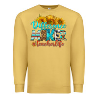 Antique Gold difference maker teacher life Premium Sweatshirt - BundleAndBundleShop
