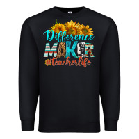 Black difference maker teacher life Premium Sweatshirt - BundleAndBundleShop