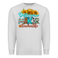 Dove Grey difference maker teacher life Premium Sweatshirt - BundleAndBundleShop