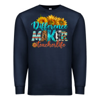Navy difference maker teacher life Premium Sweatshirt - BundleAndBundleShop