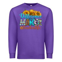 Purple difference maker teacher life Premium Sweatshirt - BundleAndBundleShop