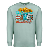 Seafoam difference maker teacher life Premium Sweatshirt - BundleAndBundleShop