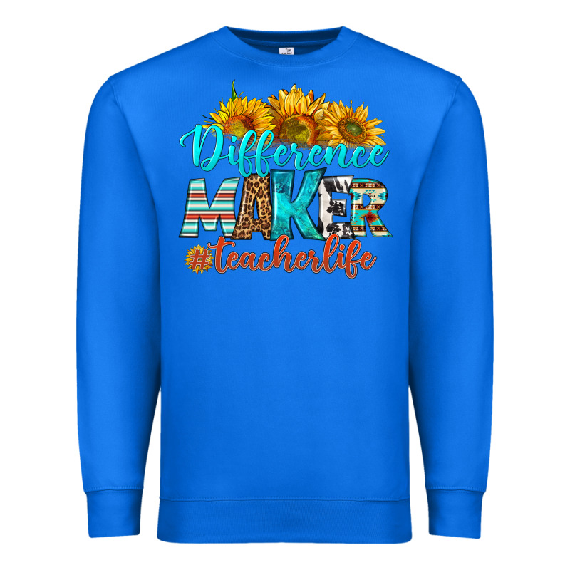 Difference Maker Teacher Life Premium Sweatshirt by BundleAndBundleShop | Teevron