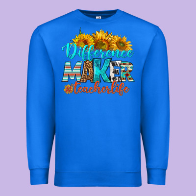 Difference Maker Teacher Life Premium Sweatshirt Designed By Bundleandbundleshop