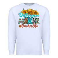 White difference maker teacher life Premium Sweatshirt - BundleAndBundleShop