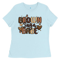 Baby Blue brown sugar babe Ladies Tee - MaliasSmallBusiness