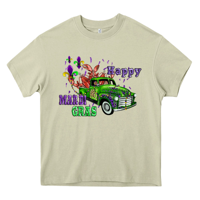 Mardi Gras With Truck Heavy Core Tee by AdoDesignShop | Teevron