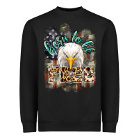 Black Born to be free 4th of july Heavyweight Sweatshirt - HowdyJamesFarm