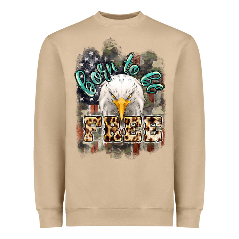 Born To Be Free 4th Of July Heavyweight Sweatshirt by HowdyJamesFarm | Teevron