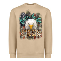 Mushroom Born to be free 4th of july Heavyweight Sweatshirt - HowdyJamesFarm