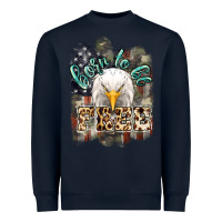 Navy Born to be free 4th of july Heavyweight Sweatshirt - HowdyJamesFarm