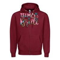 Burgundy team bride Zipper Hoodie - OliviaCreatesArt