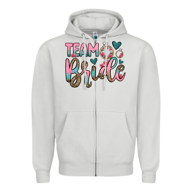 Team Bride Zipper Hoodie by OliviaCreatesArt | Teevron