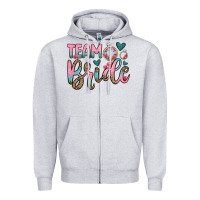Heather Grey team bride Zipper Hoodie - OliviaCreatesArt