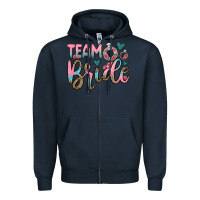 Navy team bride Zipper Hoodie - OliviaCreatesArt