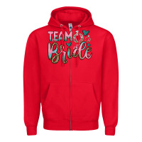 Red team bride Zipper Hoodie - OliviaCreatesArt