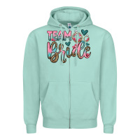 Seafoam team bride Zipper Hoodie - OliviaCreatesArt