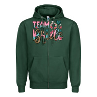 Sports Green team bride Zipper Hoodie - OliviaCreatesArt
