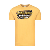 Vintage Mustard god fidence knowing i can't but he can Vintage Tee - Artiststas