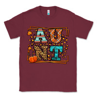 Burgundy Fall Autumn Leopard Aunt Classic Tee - LillyAllenDesigns