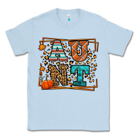 Dusty Blue Fall Autumn Leopard Aunt Classic Tee - LillyAllenDesigns