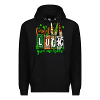 Black St. Patrick's Forget luck give me beer Premium Hoodie - OliviaCreatesArt