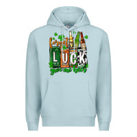 Blue Mist St. Patrick's Forget luck give me beer Premium Hoodie - OliviaCreatesArt