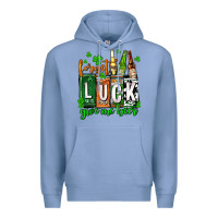 Colony Blue St. Patrick's Forget luck give me beer Premium Hoodie - OliviaCreatesArt