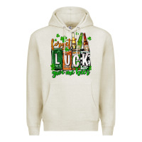 Oatmeal Heather St. Patrick's Forget luck give me beer Premium Hoodie - OliviaCreatesArt