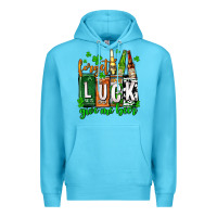 Ocean Blue St. Patrick's Forget luck give me beer Premium Hoodie - OliviaCreatesArt