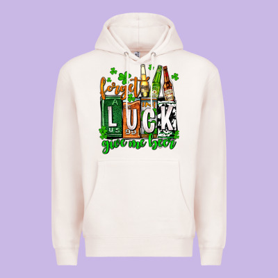 St. Patrick's Forget Luck Give Me Beer Premium Hoodie Designed By Oliviacreatesart