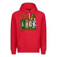 Red St. Patrick's Forget luck give me beer Premium Hoodie - OliviaCreatesArt