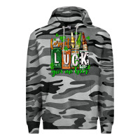 Slate Camo St. Patrick's Forget luck give me beer Premium Hoodie - OliviaCreatesArt