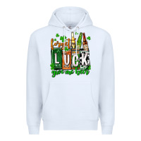 White St. Patrick's Forget luck give me beer Premium Hoodie - OliviaCreatesArt