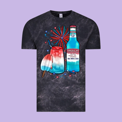 Th Of July Drinks, American Ice Vintage Tee Designed By Jahusdesignshop