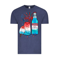 Vintage Denim th of july drinks, american ice Vintage Tee - JahusDesignShop