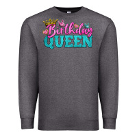 Charcoal Heather birthday queen Premium Sweatshirt - BundleAndBundleShop