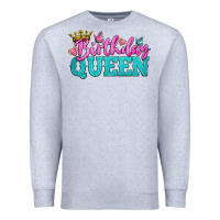 Heather Grey birthday queen Premium Sweatshirt - BundleAndBundleShop