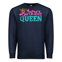 Navy birthday queen Premium Sweatshirt - BundleAndBundleShop