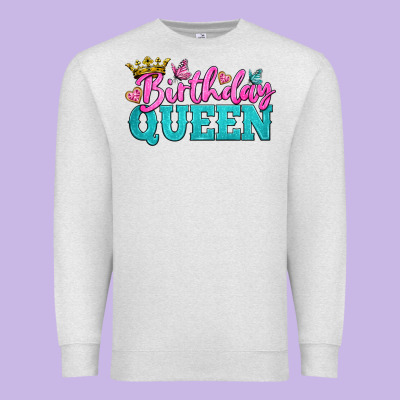 Birthday Queen Premium Sweatshirt Designed By Bundleandbundleshop