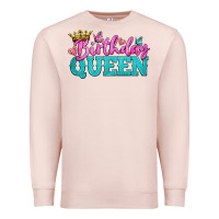 Pale Pink birthday queen Premium Sweatshirt - BundleAndBundleShop